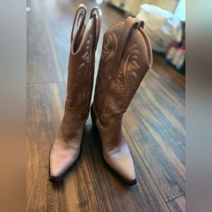 Jeffery Campell X Free People Satin Cowboy Boots Sz 9